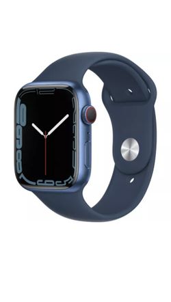Apple Watch Series 7 GPS, 45mm Blue Aluminum Case with Abyss Blue Sport Band 