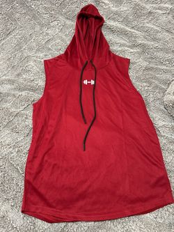 Men’s Sleeveless Workout Hoodies Tops