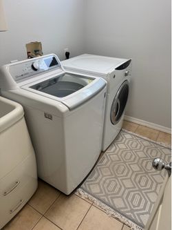 Samsung Top Load Washer and GE Front Load Dryer