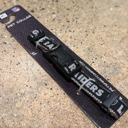 LAS VEGAS RAIDERS PET COLLAR DOG MEDIUM SIZE ANIMAL BRAND NEW NFL FOOTBALL