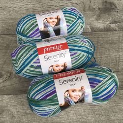 Lot of 3 Premier Yarns Serenity Sock Yarn