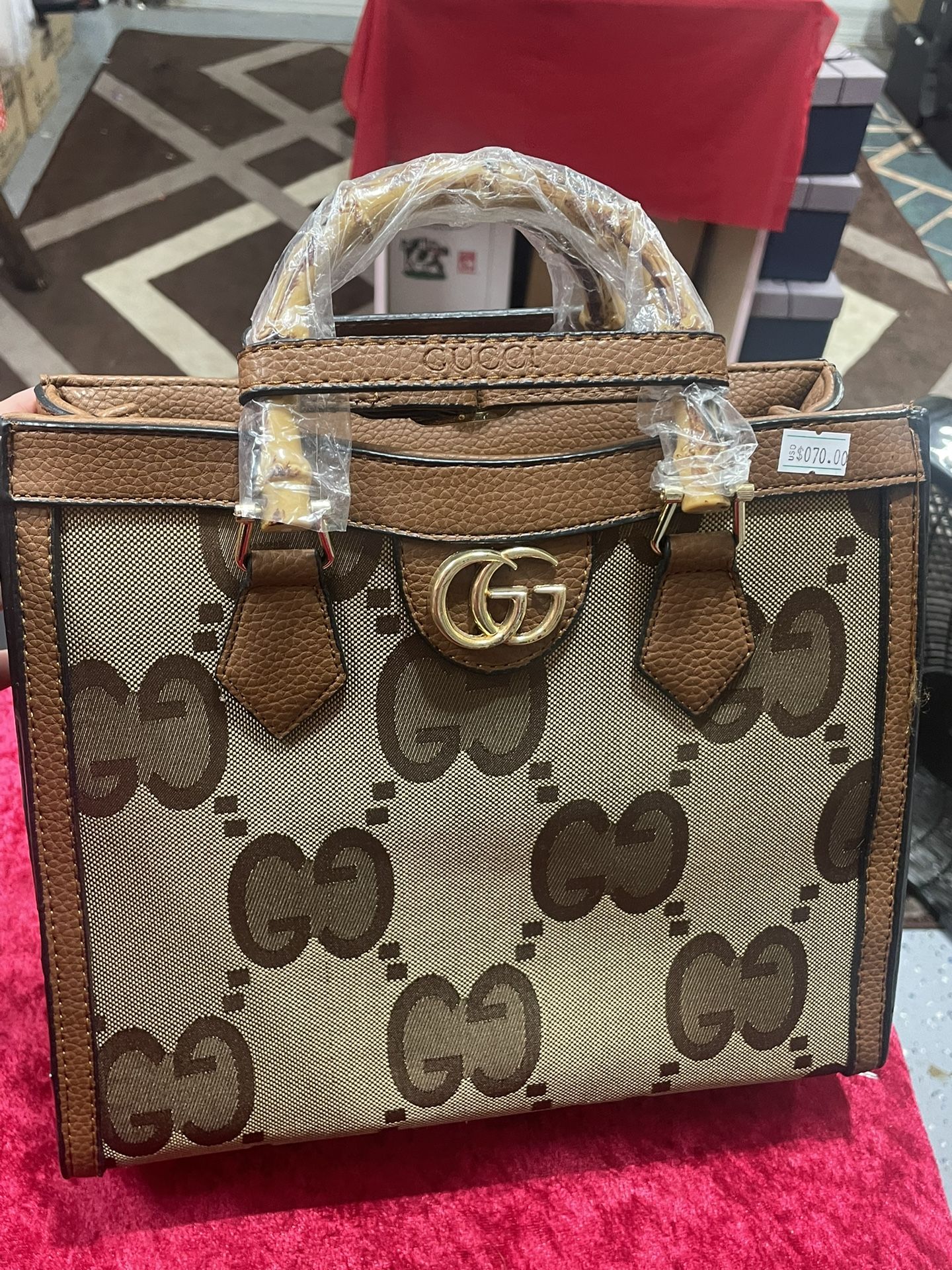 Brown Designer Style Tote Bag – New