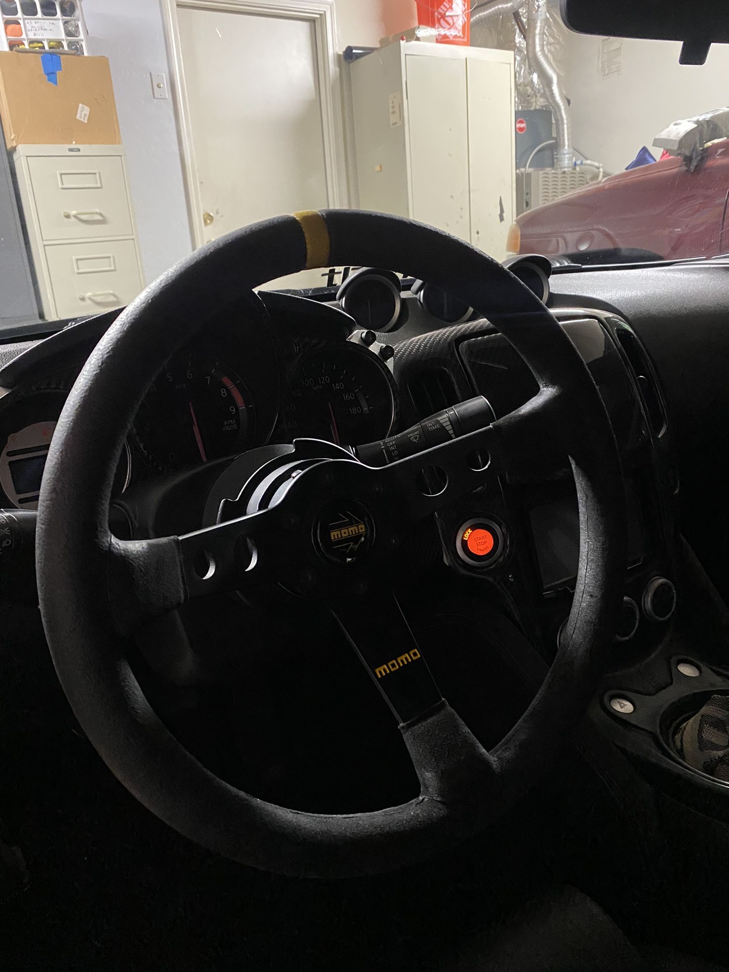 MOMO steering wheel, With NRG quick Release 370z