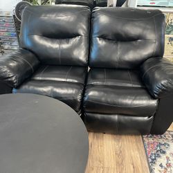 Leather loveseat with Recliners