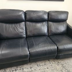 Dark Blue Reclined Couch