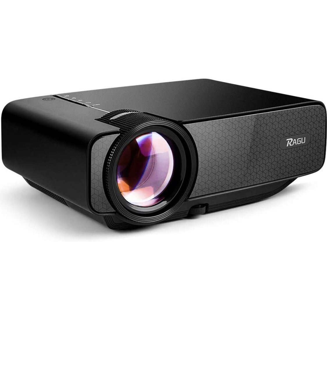 RAGU Z400 Mini Projector, Multimedia Home Theater Video Projector with +21% Lumens 50,000Hours Support HDMI VGA USB AV SD Connected with Laptop/iPad