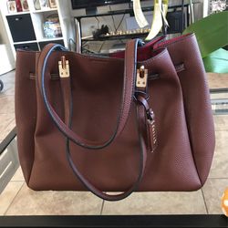 Leather Shoulder Bag Brown 