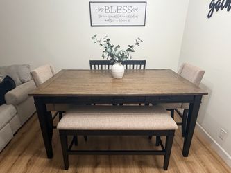 Counter Height Dining Table Set with Bench