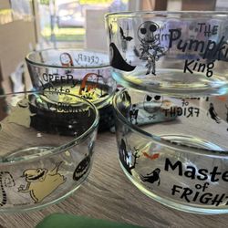 Nightmare Before Christmas Pyrex Set, Gently Used