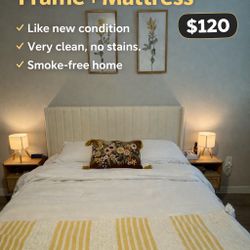 Queen Bed+ Mattress