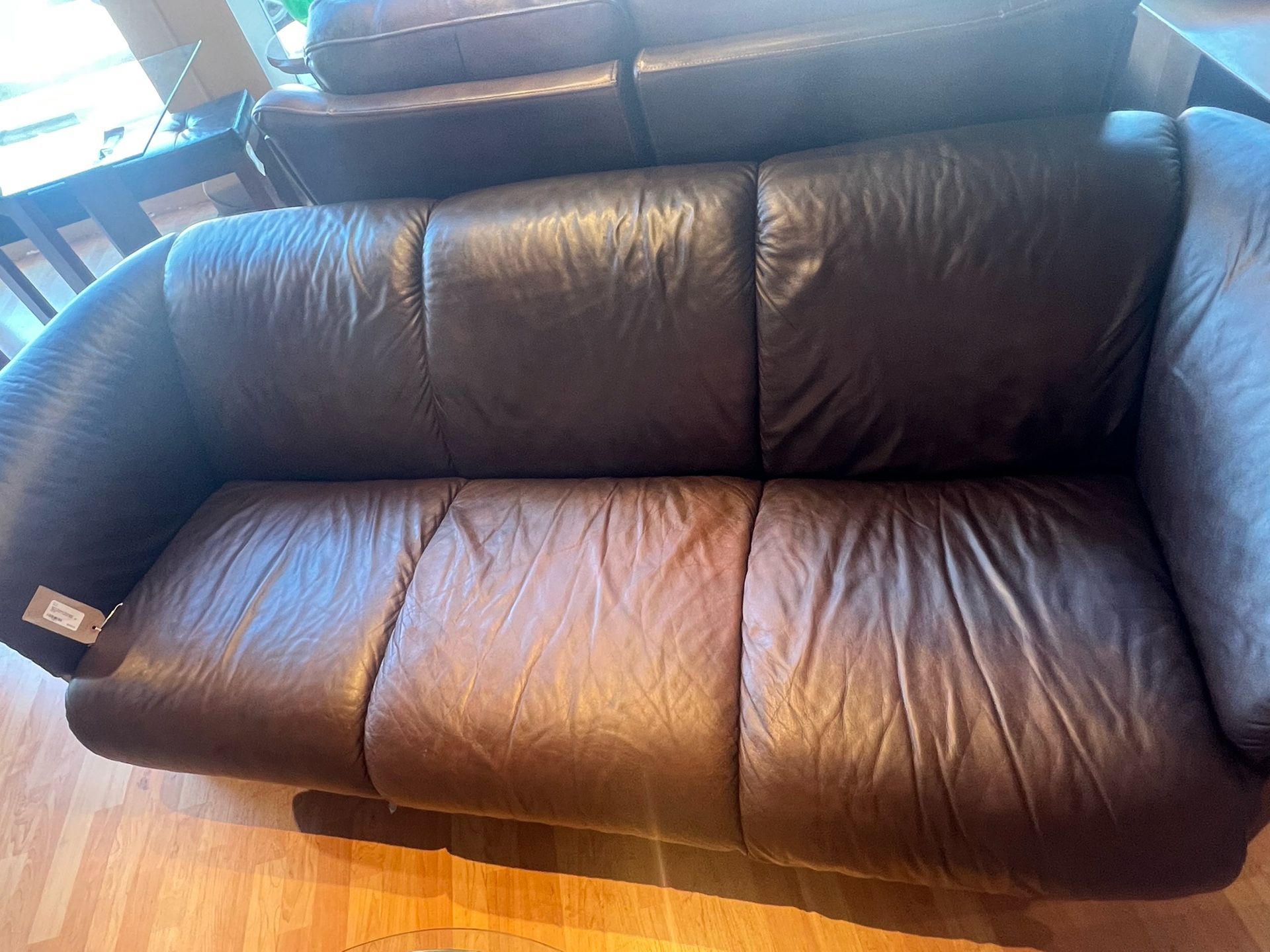 SOFA: Ekornes Stressless Manhattan Leather Sofa 86 AS IS SKU QQ6L7A