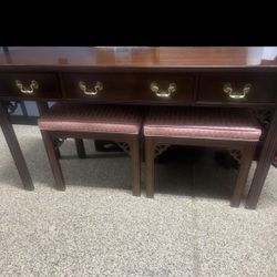 Allen  Ethan sofa table/console with stools