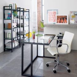 Pilsen Graphite Desk Crate & Barrel