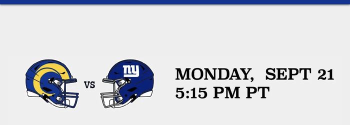Rams v giants