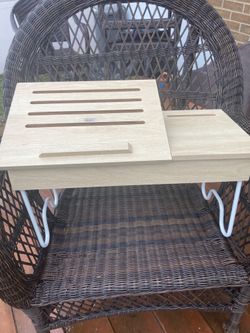 A Portable & Adjustable tilting -2 Level design, Wood Lap Desk