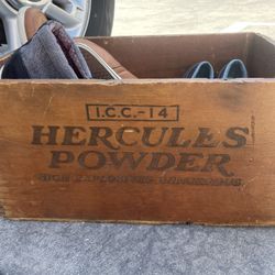 Antique Hercules Powder Wood Box