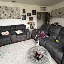 Grey Recliner Couch