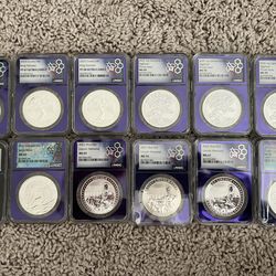 Various silver coins