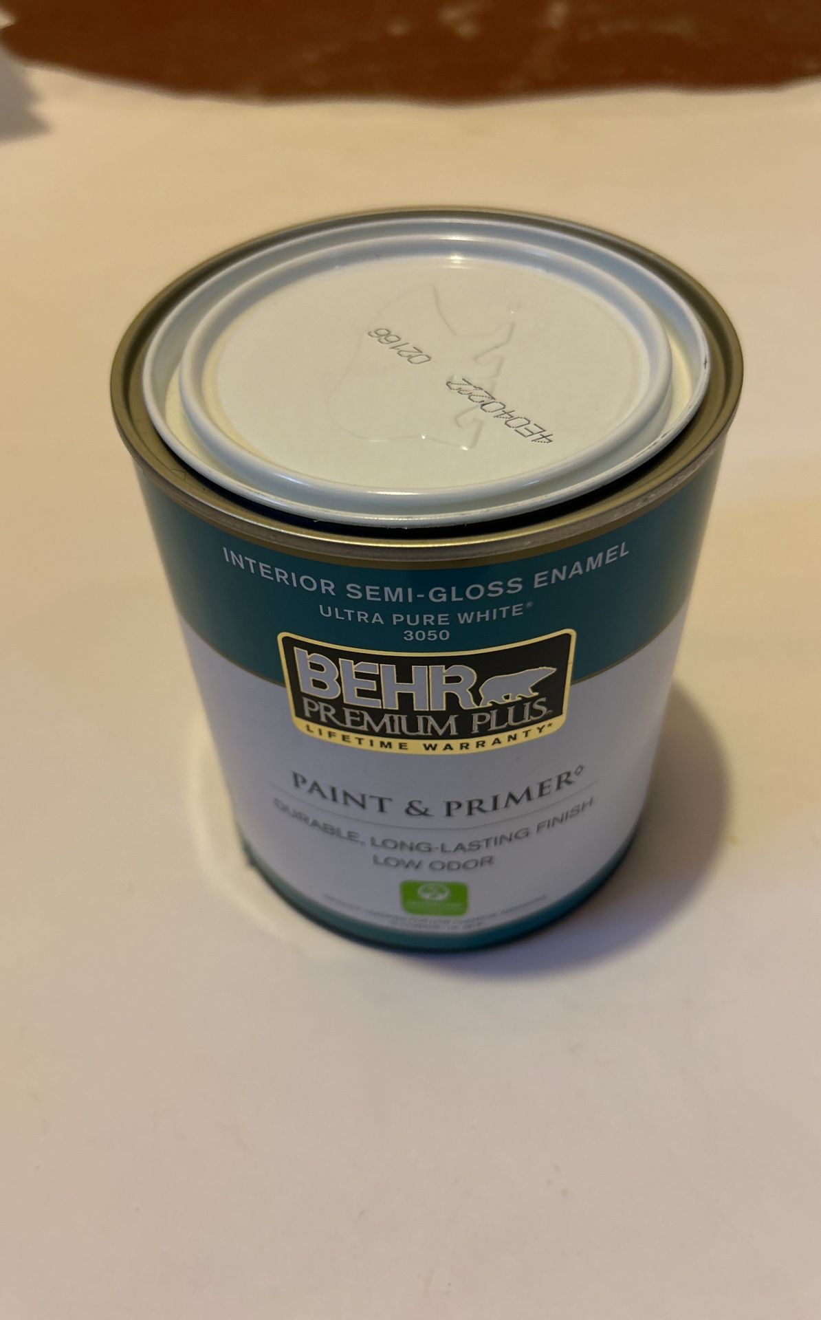 1 Qt Ultra Pure White 3050 Interior Semi Gloss Enamel Interior Paint & Primer