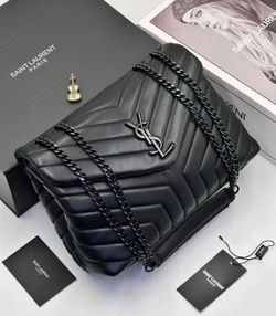 Pre owned Black Saint Laurent Loulou Chain Bag