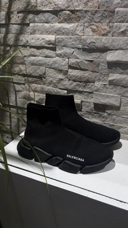 balenciagas black speed trainer size 10