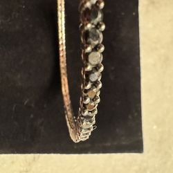 Bracelet white Gold Over sterling silver, Gem Spinel