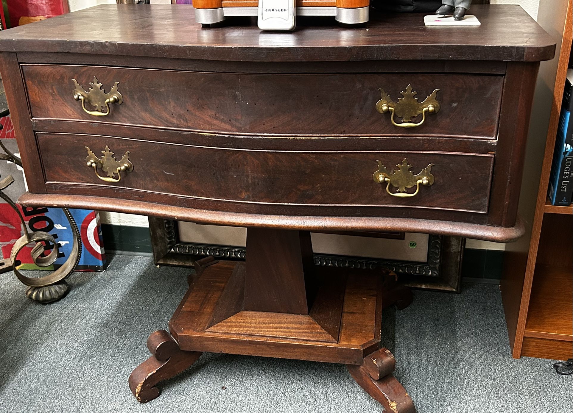 Antique Mahogany Side Table Estate Furniture
