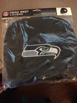 Seahawks Head rest covers. 