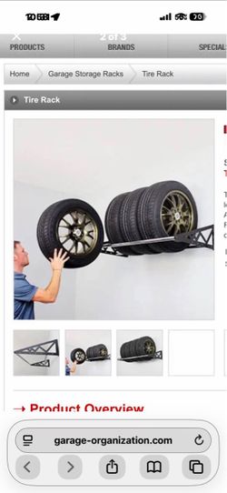 SafeRacks Wall Mounted Tire Rack