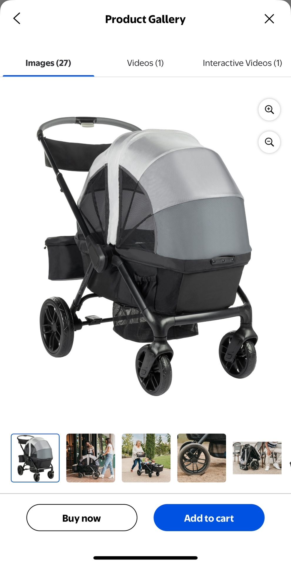 Monbebe Everyday Outings Wagon Stroller, Cobblestone Grey, Toddler, Unisex