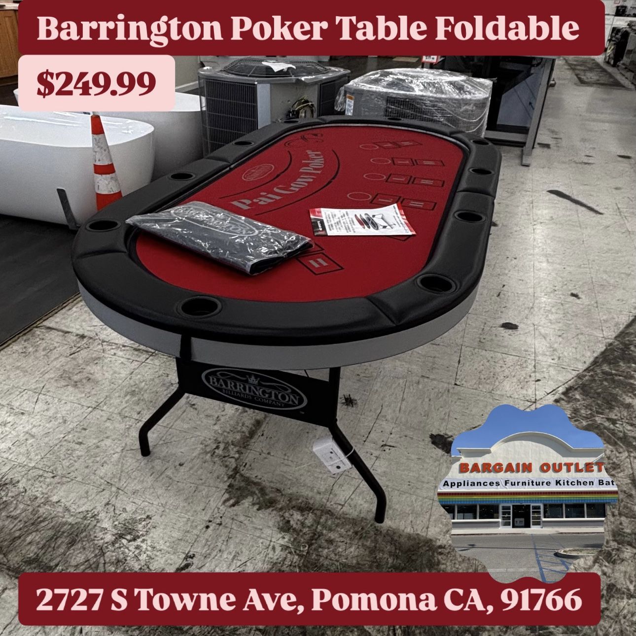 Barrington Foldable Poker Table