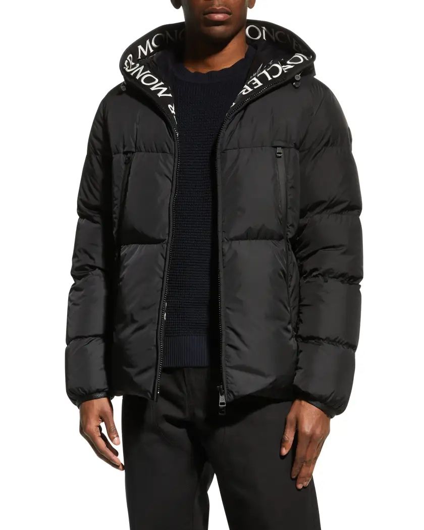 Moncler Men's Montcla Logo-Hood Puffer Jacket