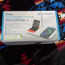 Wireless Charging NOAA Weather Band. 