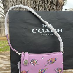 Cosmic Coach Penn Shoulder Bag With Rocket Print