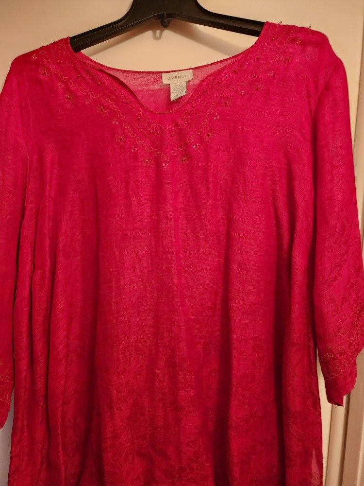 Ladies SILK AND Linen TUNIC