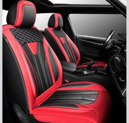 Universal Luxury PU Leather Car Seat Cover Full Set, Comfortable Car 5 Seat Covers Four Seasons For SUV, Sedan, Truck, Airbag Compatible