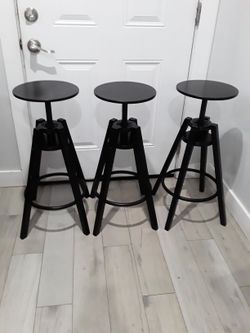 3 Bar Stools Adjustable Height