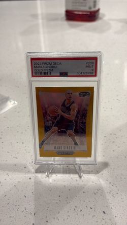 2023 Panini Prizm Deca Manu Ginobili Gold Prizm /10 PSA 9