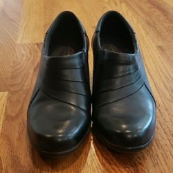 Clarks Bendables Black Slip-on Shoes - Size: 7