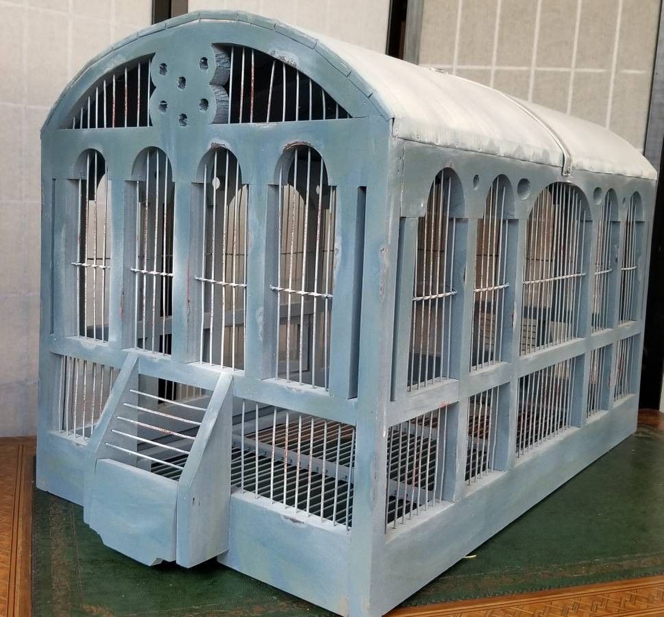 Large Ballard Designs Pavilion Wooden Bird Cage