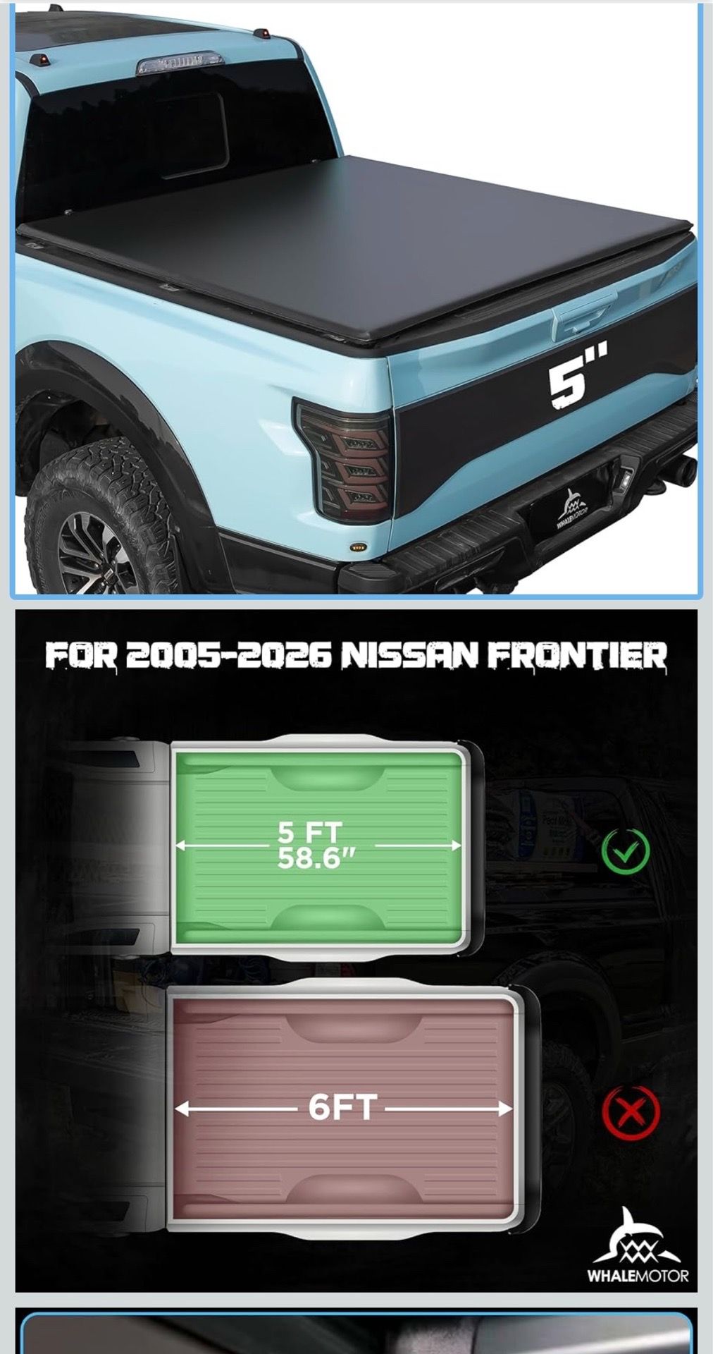 Truck Bed Cover for Nissan Frontier 2005-2026