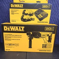 DeWalt 20V Max SDS Plus Rotary Hammer DCH133B and Battery Kit DCB205-2C