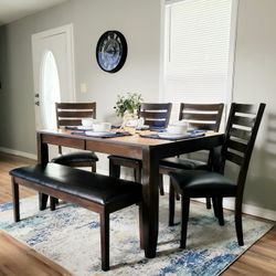 Dining Room Set [W54"×D40"×H30"] Extension 18" 