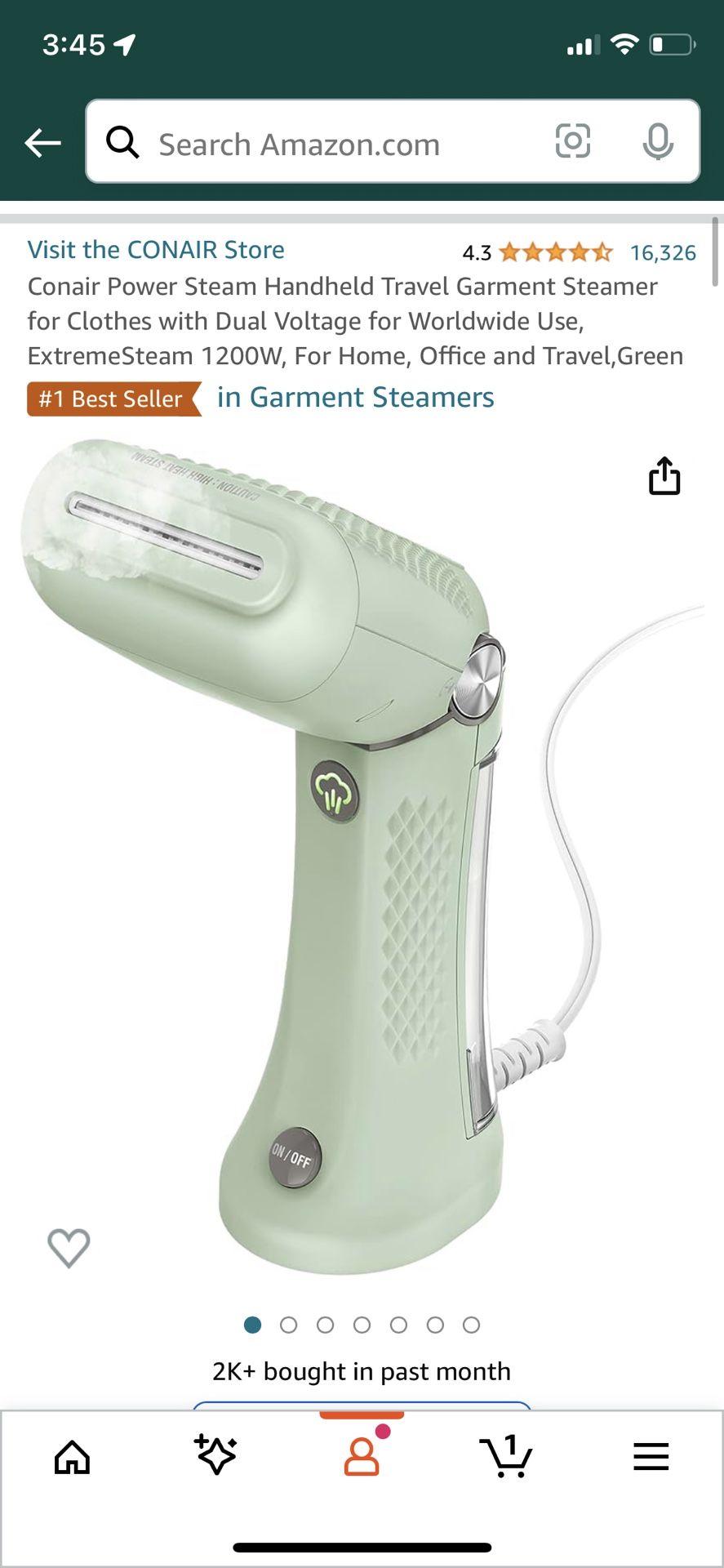 Handheld Steamer Dual Voltage for Travel