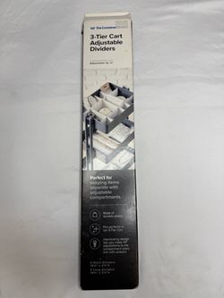 The Container Store 3-Tier Cart Adjustable Dividers