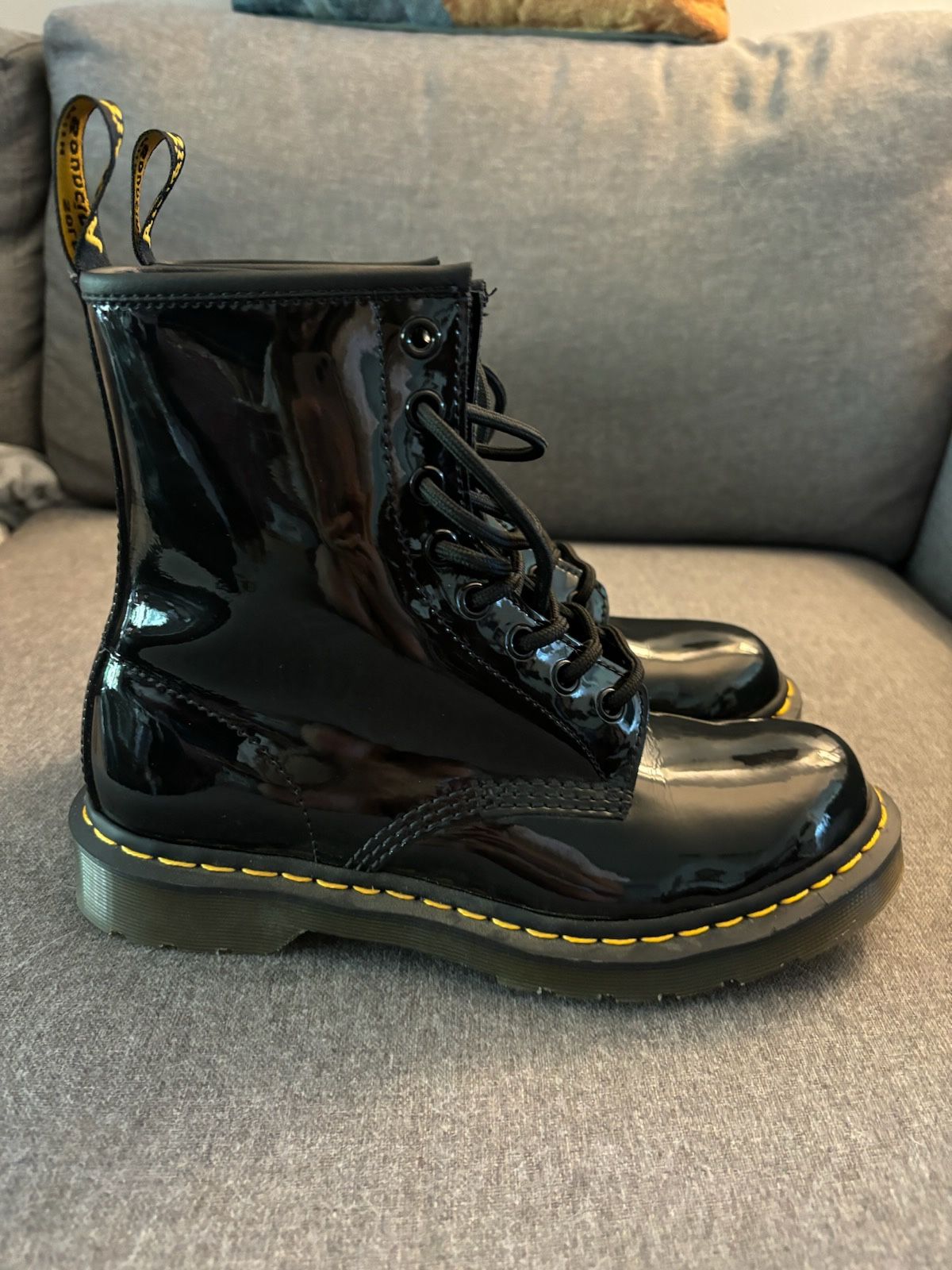 Doc Martens Patent Boots