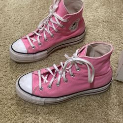 Pink Platform Converse  Size 8