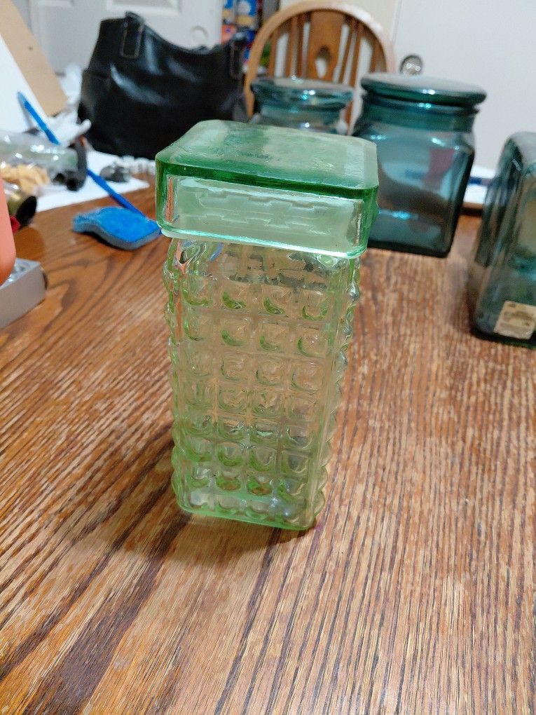 Vintage Candy Container Light Green
