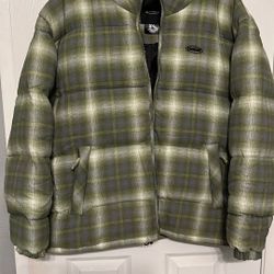 Petals Peacock Green Puffer Jacket XL
