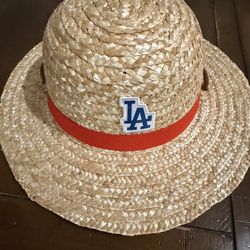 Dodgers One Piece Straw Hat